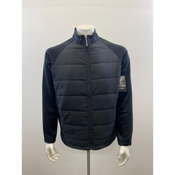 Ben Hogan Men's Full Zip Jacket Size Medium Black Long Sleeve Polyester NEW - Picture 1 of 6